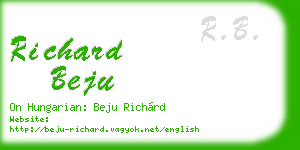 richard beju business card
